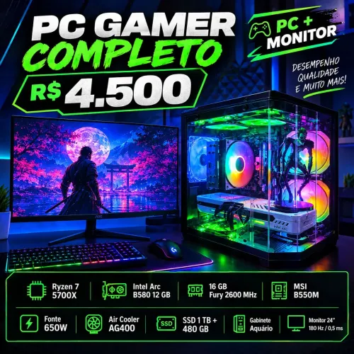 Pc gamer + monitor