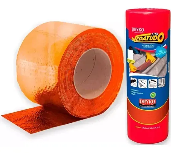 Manta asfáltica adesiva Terracota - Vedatudo Dryko - vazamento telhado