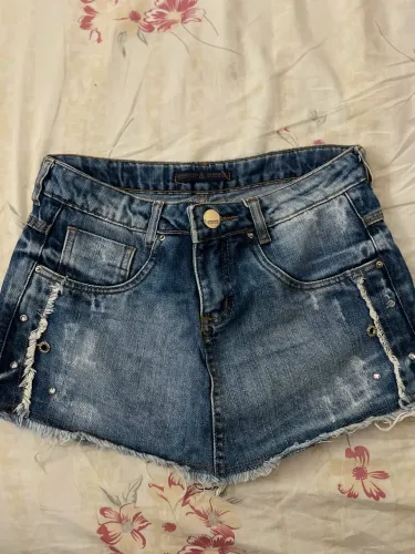 short saia jeans 