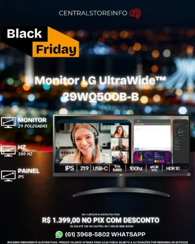 MONITOR LG GAMER 29 POLEGADAS