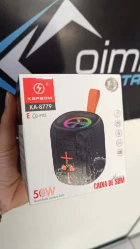 Caixa De Som Compacta Potente 50w Com Luz Kapbom ka8779 Loja Coimbra Entrega