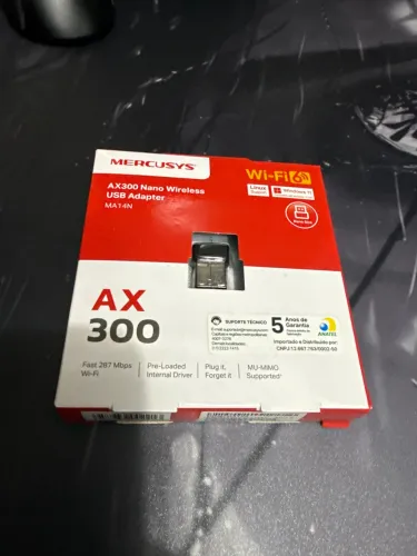 Mercusys MA14N AX300 Wi-Fi 6 Nano USB 2.0 Adaptador Wireless 287Mbps