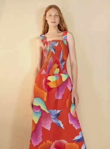Vestido Cropped Estampado Luiza da Farm Rio