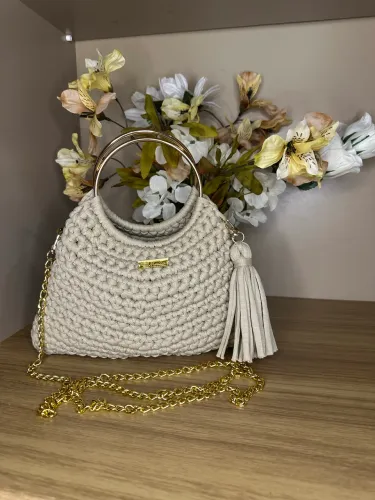 Bolsas femininas feminina de crochê 