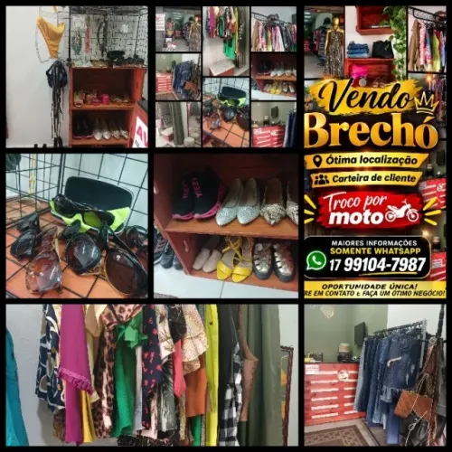 vendo loja de roupas novas e usadas