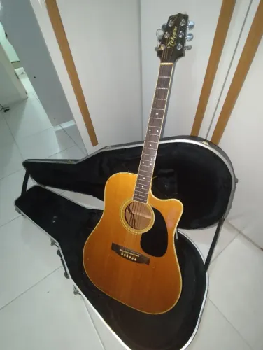 Violão Takamine elétrico acústico corda aço Japonês 