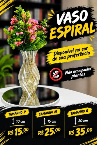 Vaso decorativo espiral 