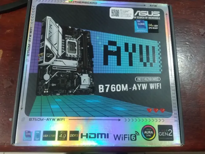Kit placa mãe Asus b760 ayw ddr5 e processador i512400f