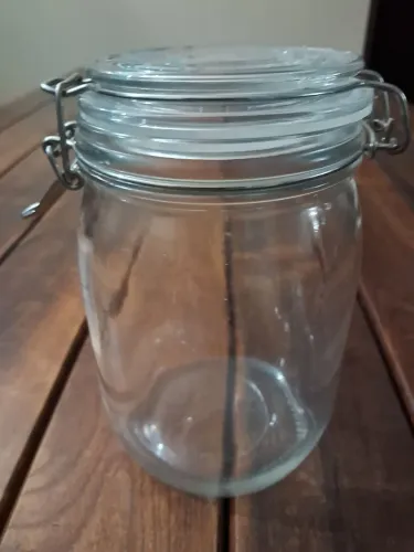 Pote de vidro c/ trava