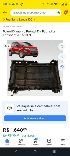 Leia com atenção para-choque Ecosport