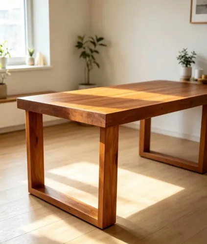 Mesa em madeira de demolição