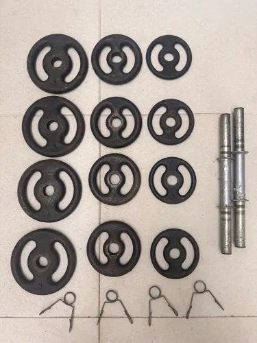  Anilhas de academia 12 unidades 24kg