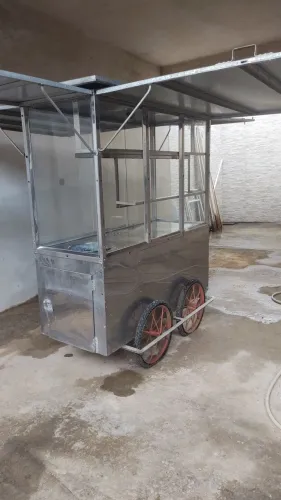Carrinho de pipoqueiro de inox semi novo