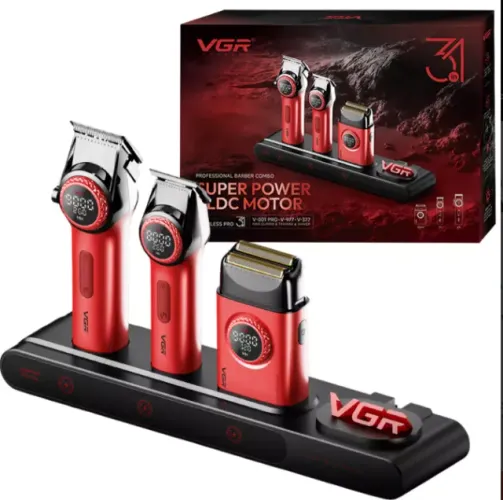 (PROMOÇÃO) Combo VGR Super Power Stepless Pro 3 In 1 - Vermelho