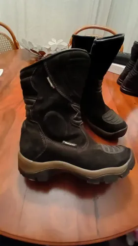 bota motociclista masculina mondeo em couro preta impermeável 41