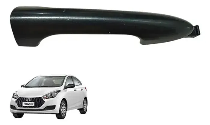 Puxador Externo Hyundai Hb20 2019 A 2020 Cinza-escuro Dianteira/traseira