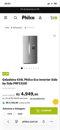Geladeira Philco 2 portas