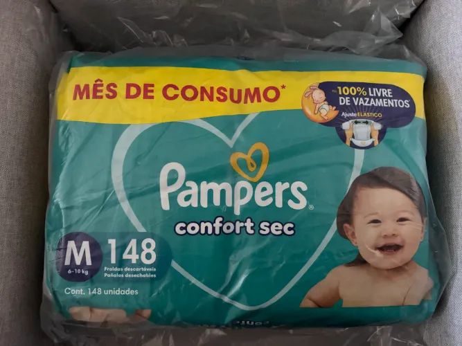 Fralda Pampers Confort Sec - Tam M - 148 fraldas