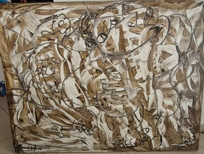 Quadro Abstrato Grande (1,38m x 1,09m)