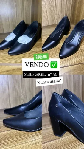 Salto feminino nunca usado n. 40