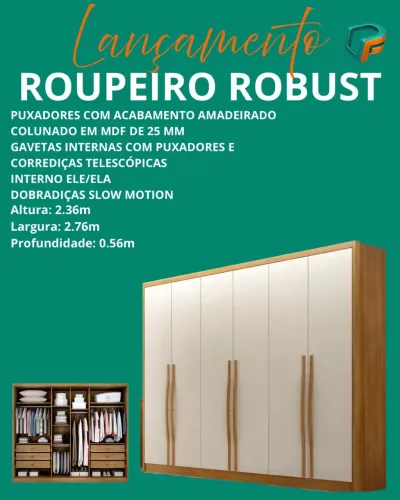 Guarda roupa casal em Mdf
