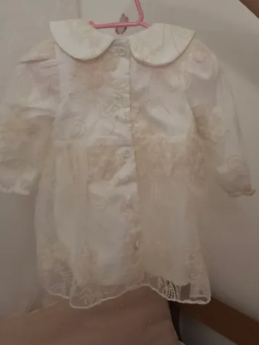 Vestido bebê menina batizado 6 a 9 meses