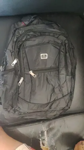 Bolsa Mochila Preta Multiuso Reforçada Espaçosa Ideal Trabalho e Faculdade - Nova