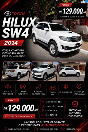 Toyota Hilux SW4 SRV D4-d 4X4 3.0 TDI Dies. AUT 2014