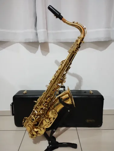 Sax tenor Hoyden revisado e sapatilhas novas