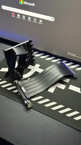 Cabo riser PCI-E 3.0 + Suporte vertical angulado para GPU