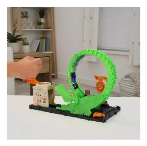 Pista De Corrida - Hot Wheels City - Crocodilo - Mattel