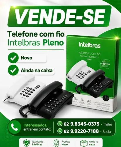 Telefone fixo com fio