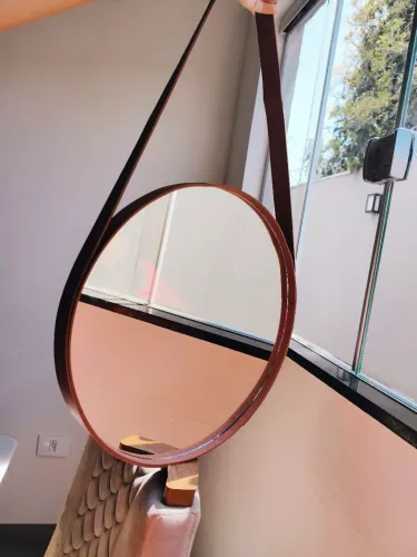 Espelho redondo caramelo 40cm grande