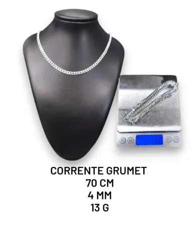 Corrente de Prata Grumet