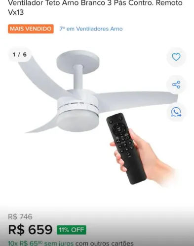 Ventilador de teto
