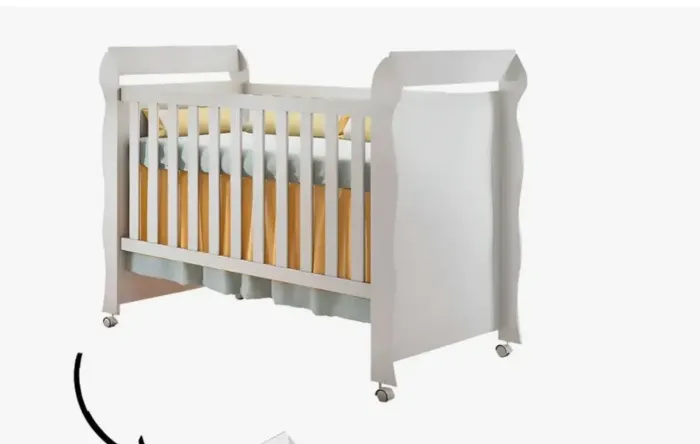 Berço 2 em 1 MDF com Colchão incluso