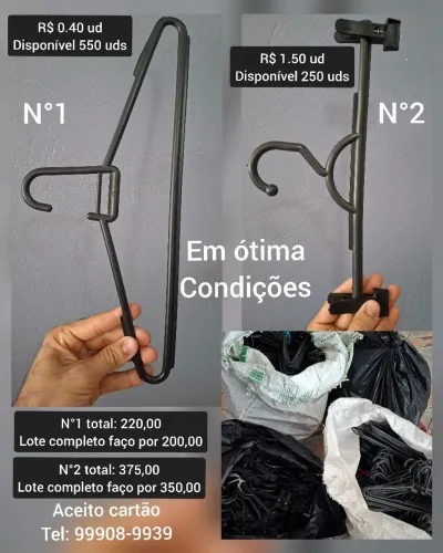 Cabides de plásticos para loja