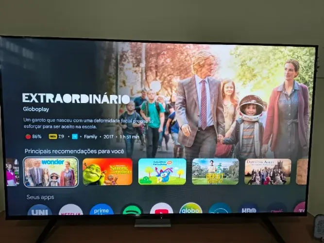 Smart TV TCL 50" 4K QLED UHD 50P7K Google TV 60Hz Processador AiPQ Preta