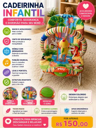 Cadeirinha infantil musical
