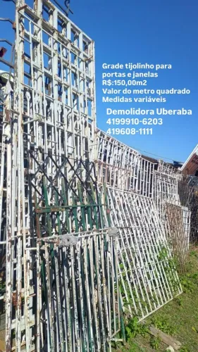 GRADE TIJOLINHO PARA PORTAS E JANELAS 