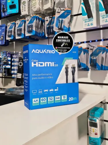 Cabo Hdmi Aquário 2.0 4k 20 Metros Full Hd 3d Blindado