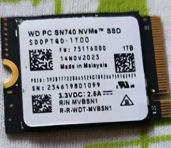 SSD 1TB 2230 para Steam Deck / ROG Ally - WD SN740 100%