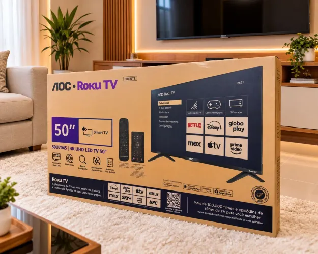 Tv Smart 50 4k borda infinita um cinema NOVA LACRADA