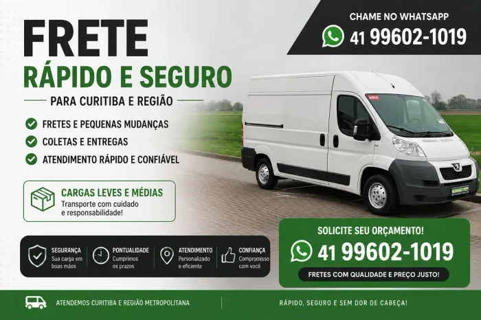 Frete - Rápido e Seguro Disponível em Curitiba