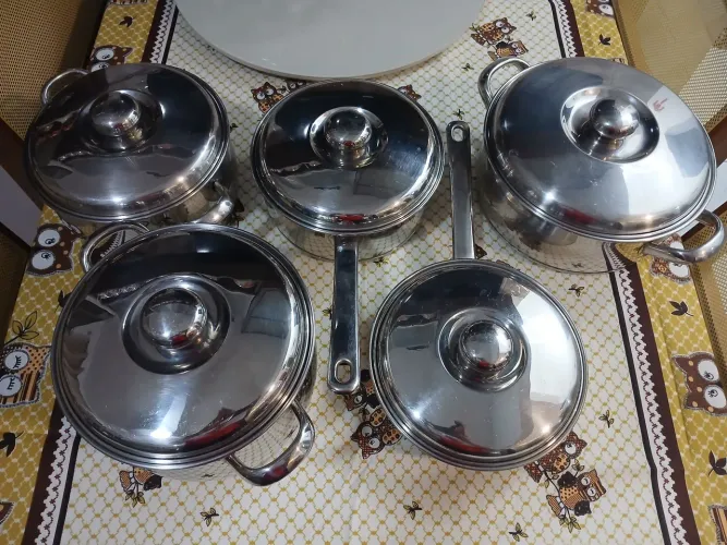 Conjunto 5 Panelas Aço Inox Tramontina Stainless Steel