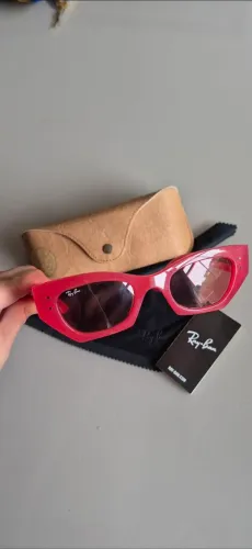 óculos ray ban zena bio-based cor cereja vermelho