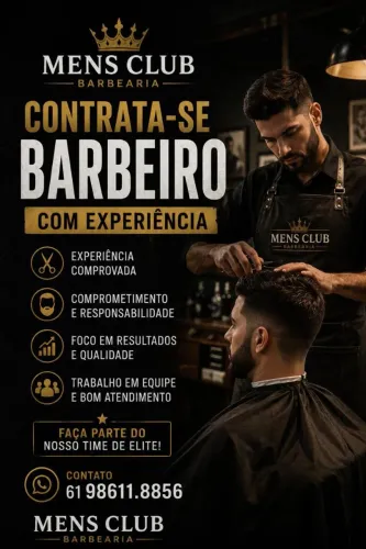 Contrata se barbeiro 