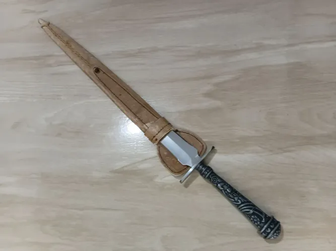 ADAGA INOX 12 POLEGADAS BAINHA COURO CRÚ 