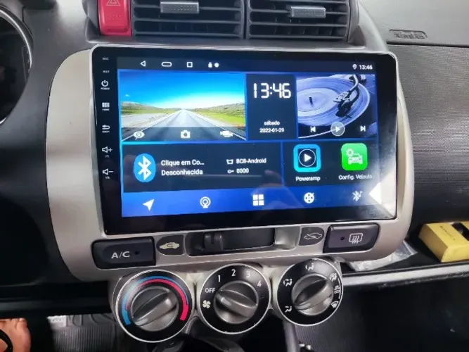 Multimídia universal Android tela 9 polegadas com android auto carplay cameras re e diante
