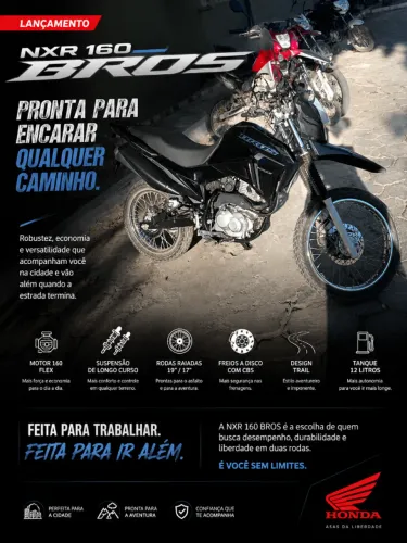 Moto Honda Bros 160 ESD pouquíssimo rodada 2o. dono